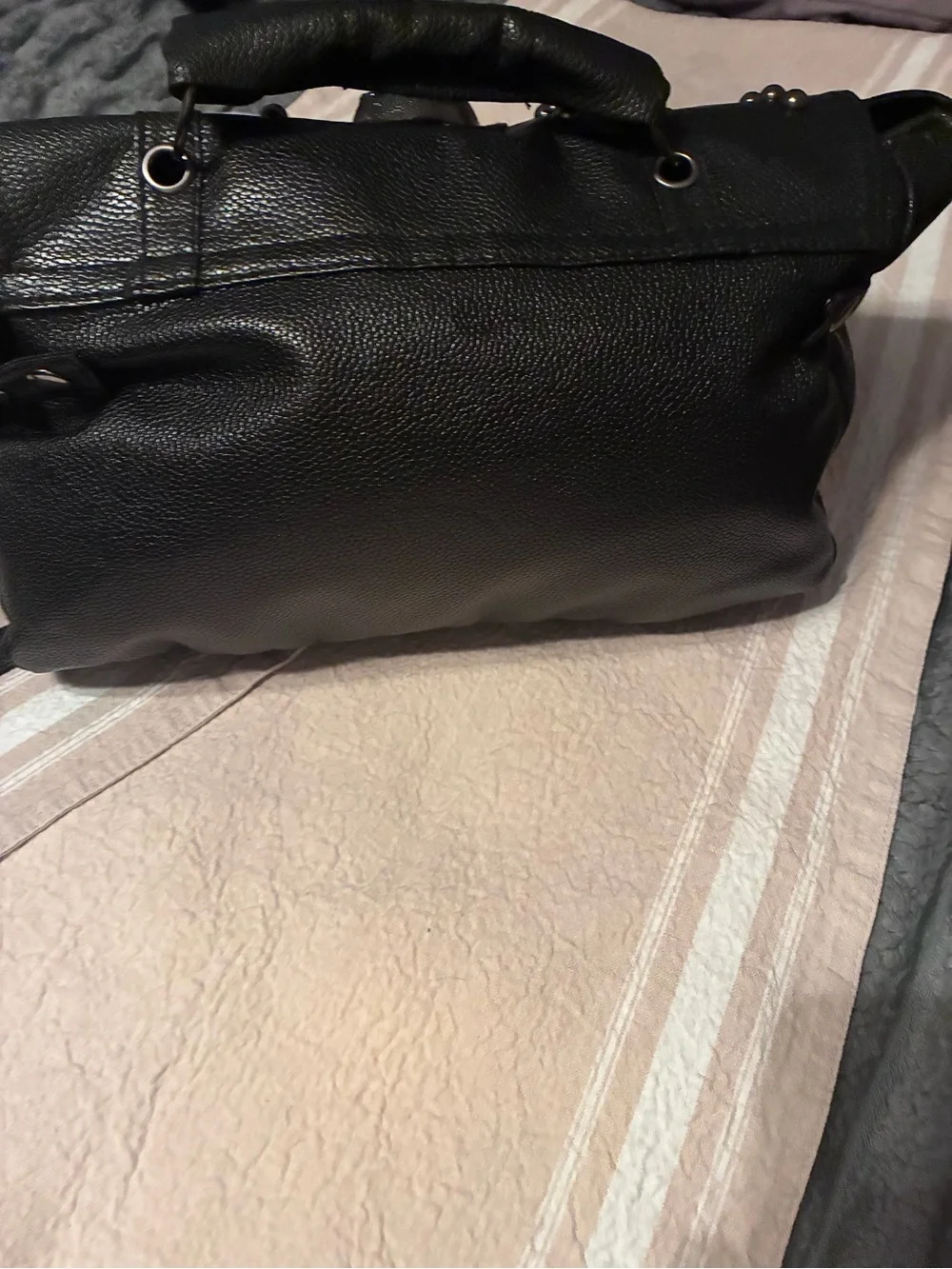 Black Men/ Women Skull Accent Messenger Bag